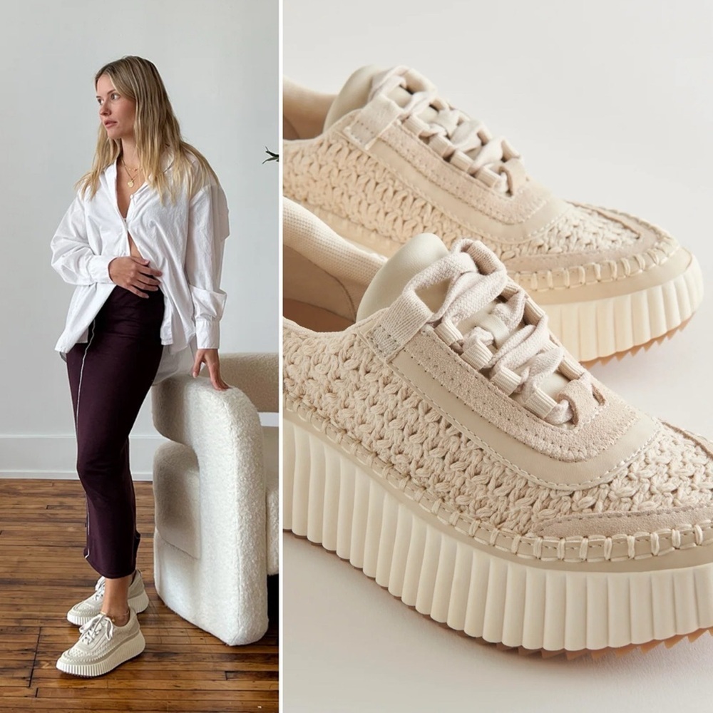Dolce Vita Dolen Knit Sneaker Sandstone Size 9